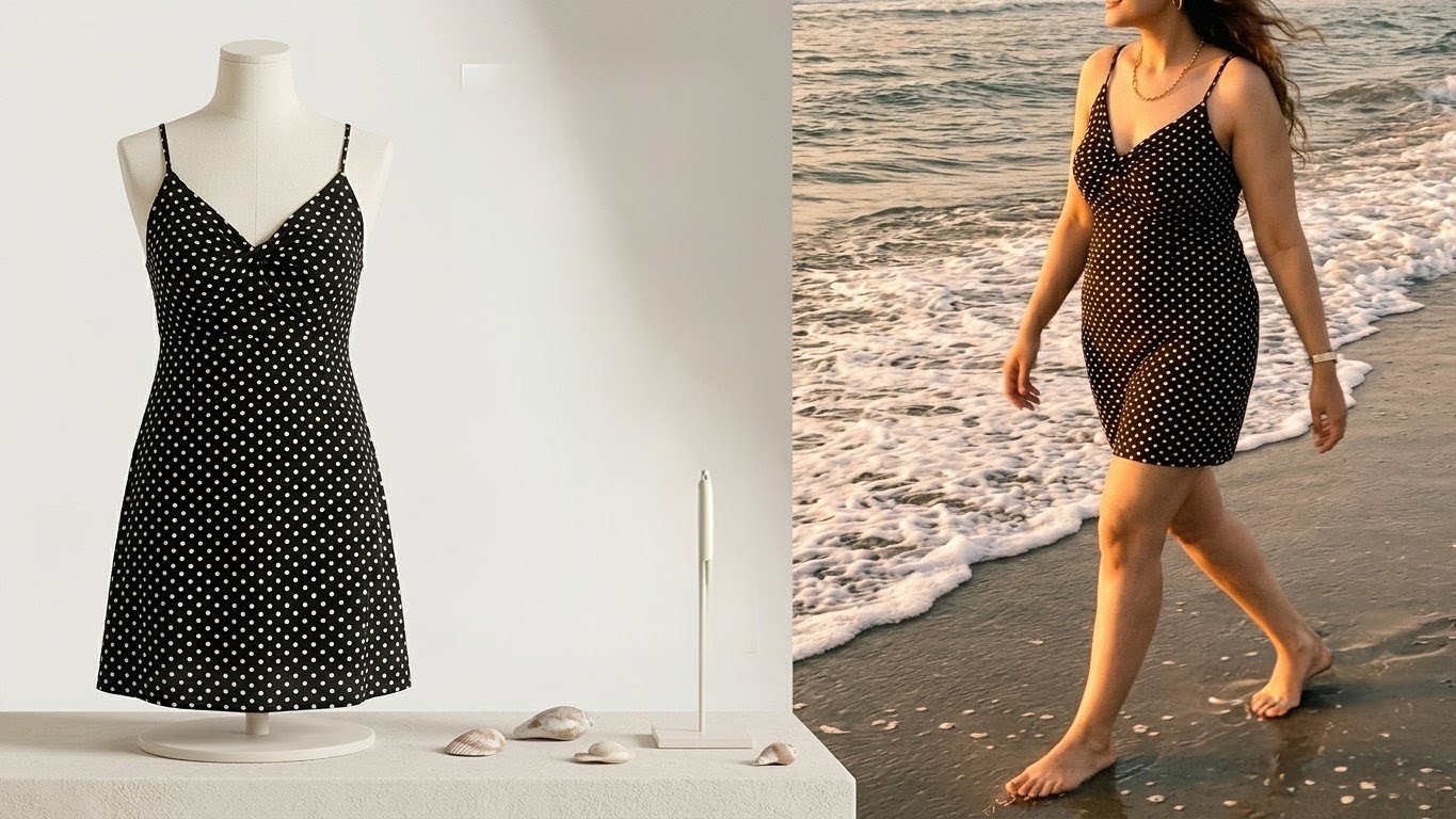 Robe polka dots moulante taille 42 