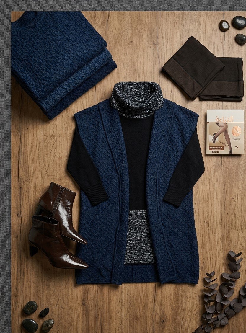 Robe et son gilet mi longue 