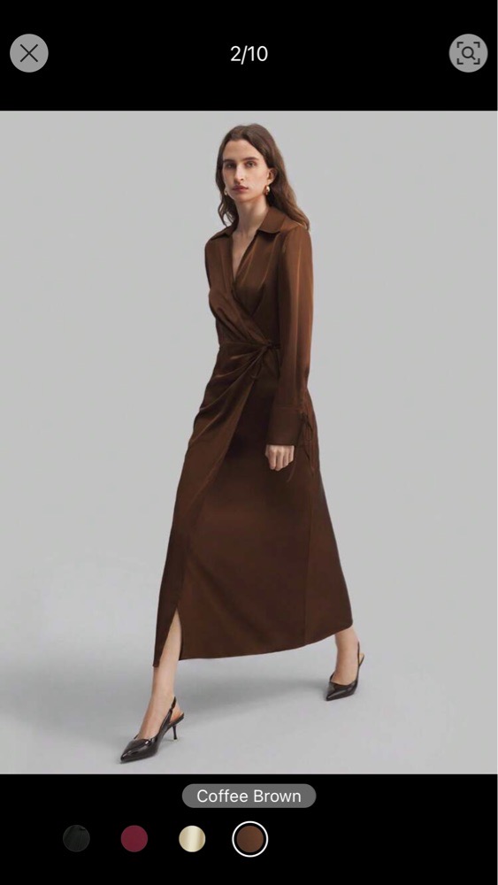 Robe satinée