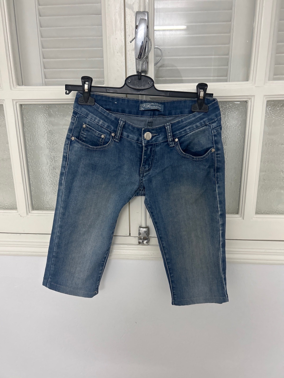 Pantacourt jean femme