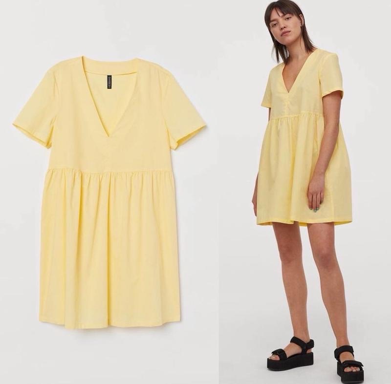 Jaune pastel 100% cotton robe 