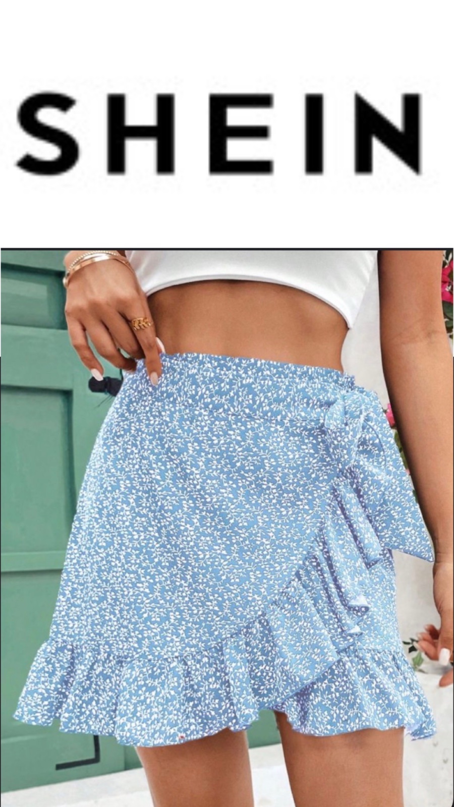 Jupe shein bleu syefi