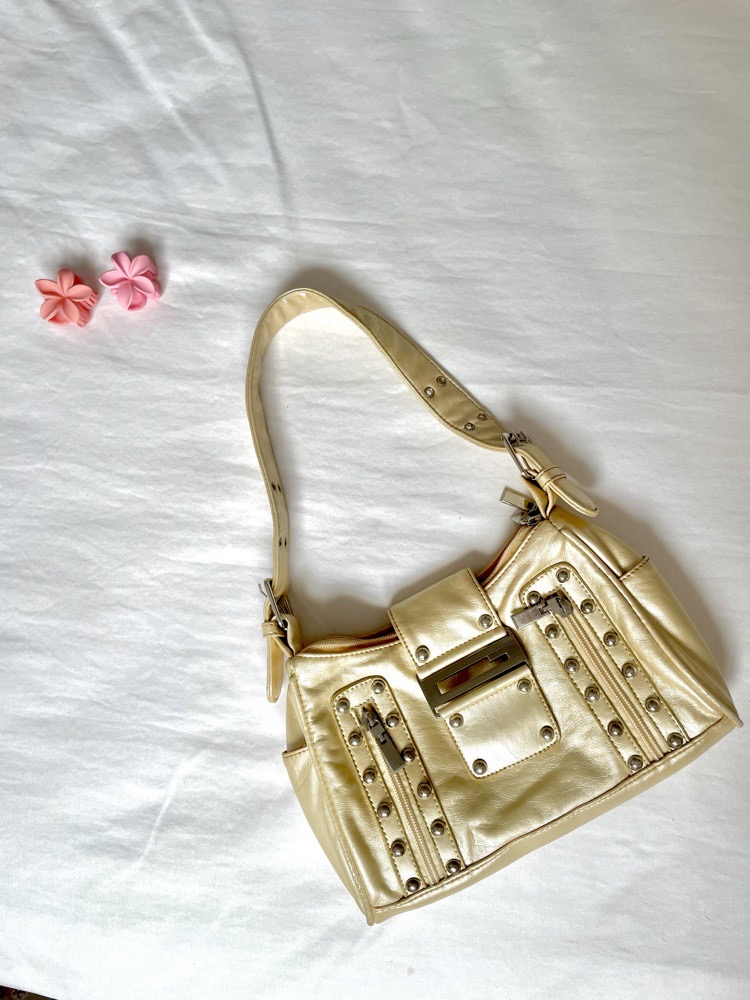 sac porté epaule doré chic etat neuf