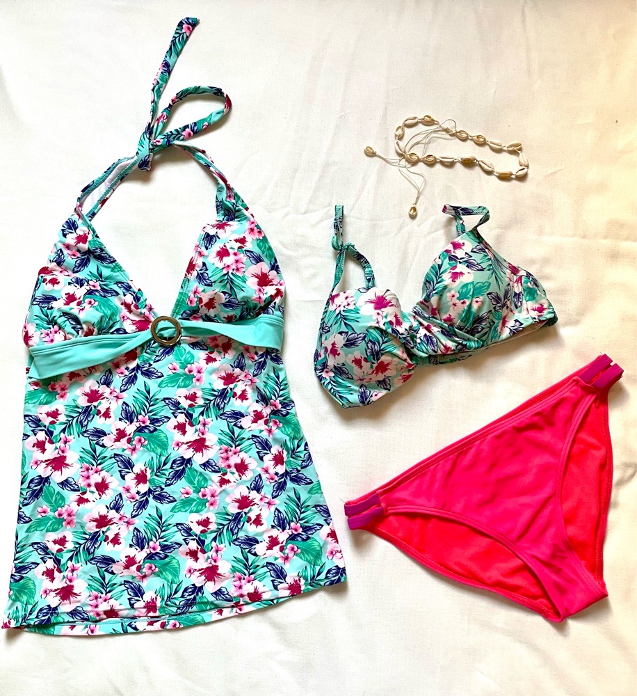 Maillot de bain fleuri 3 piéces