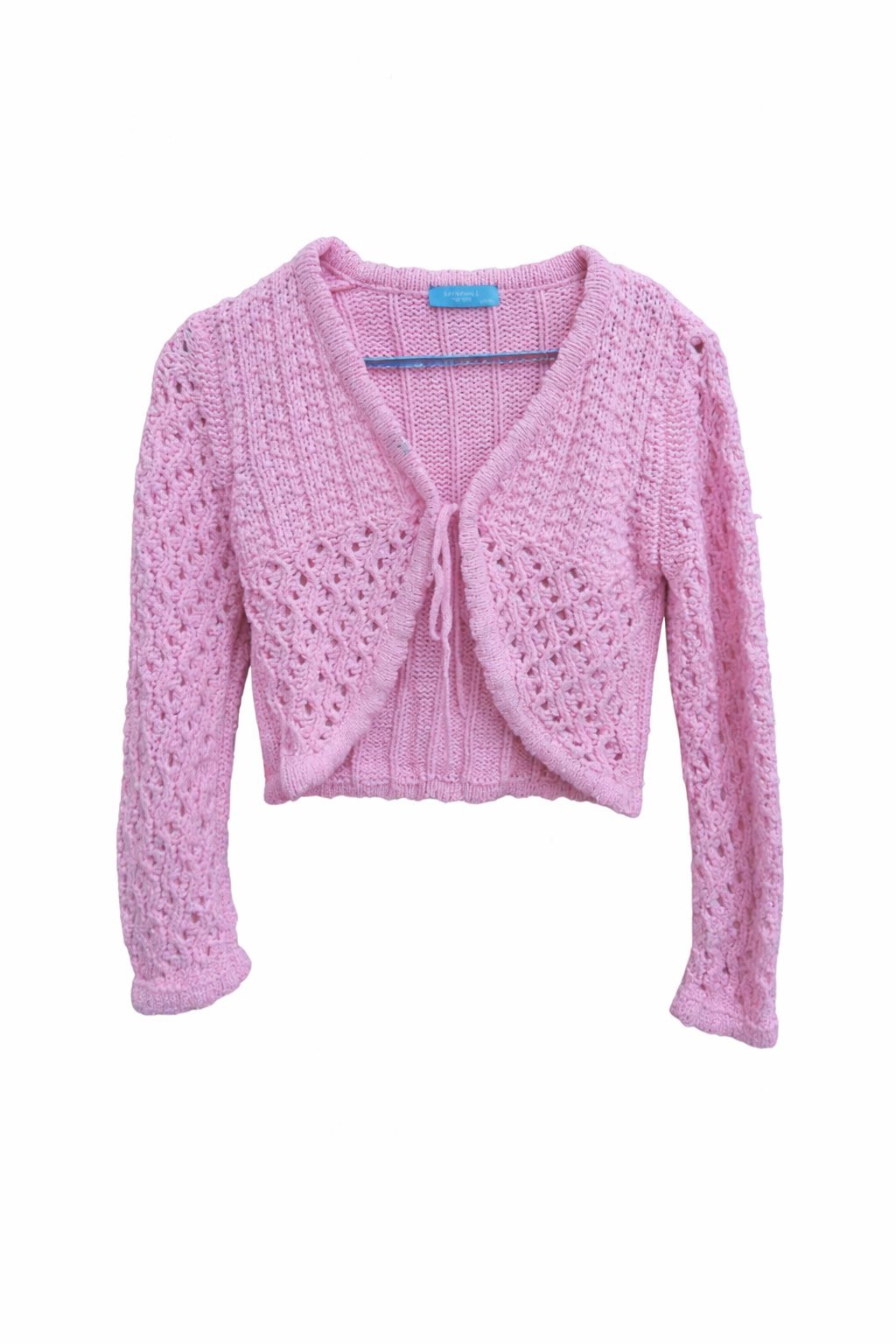 Gilet en maille rose pastel