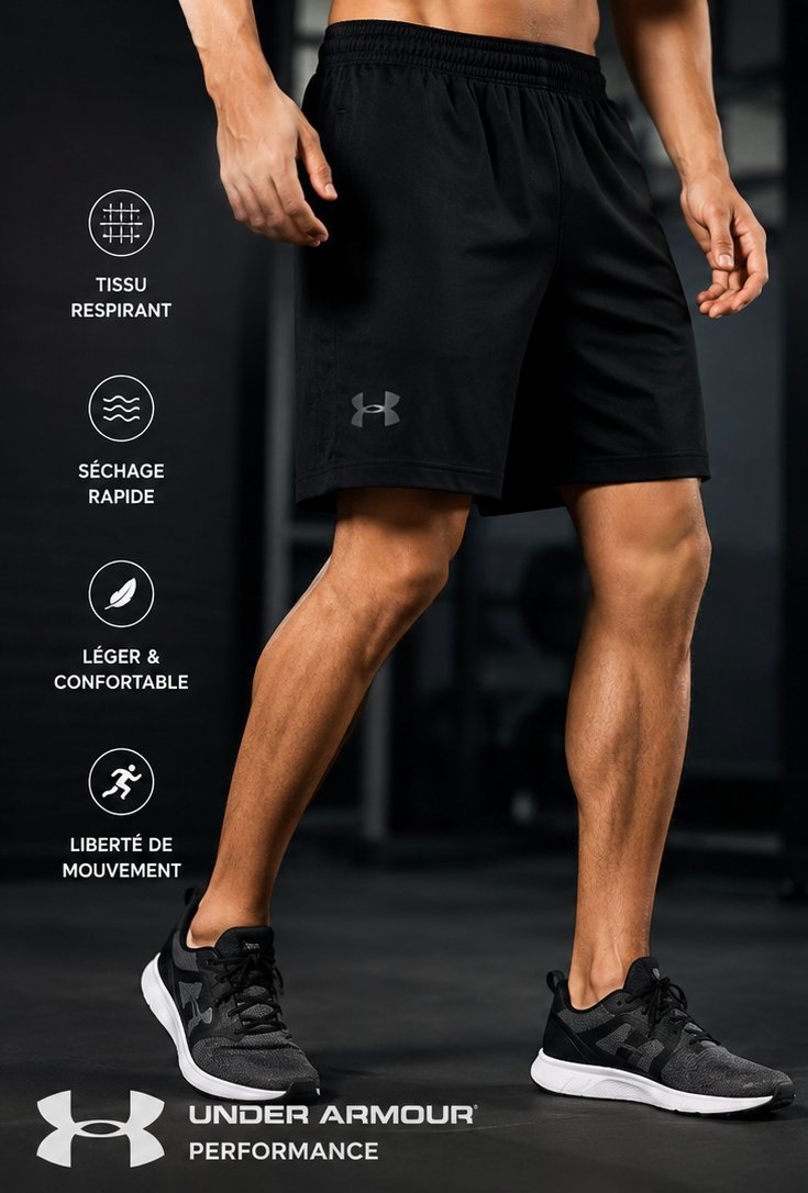 Short de sport Under Armour – Noir – Taille M