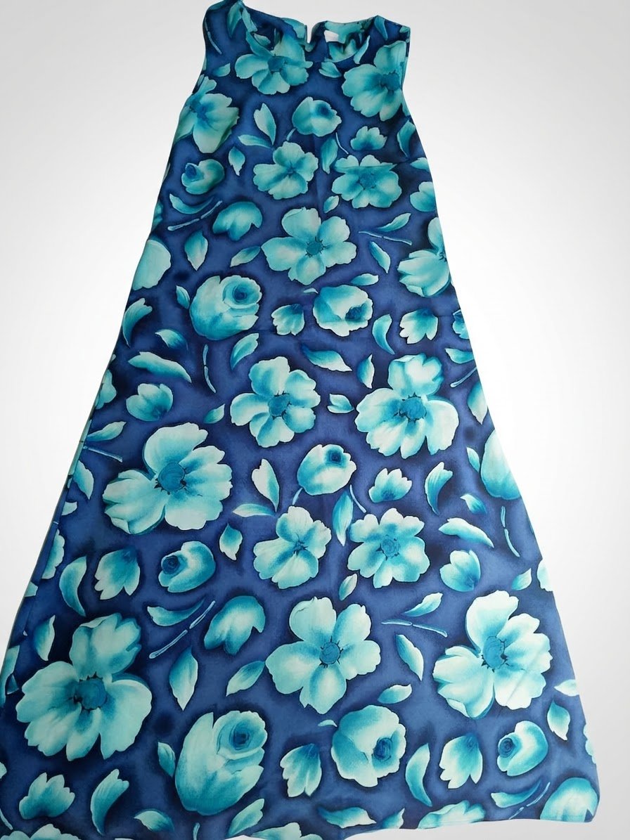 Robe fleurie bleu 