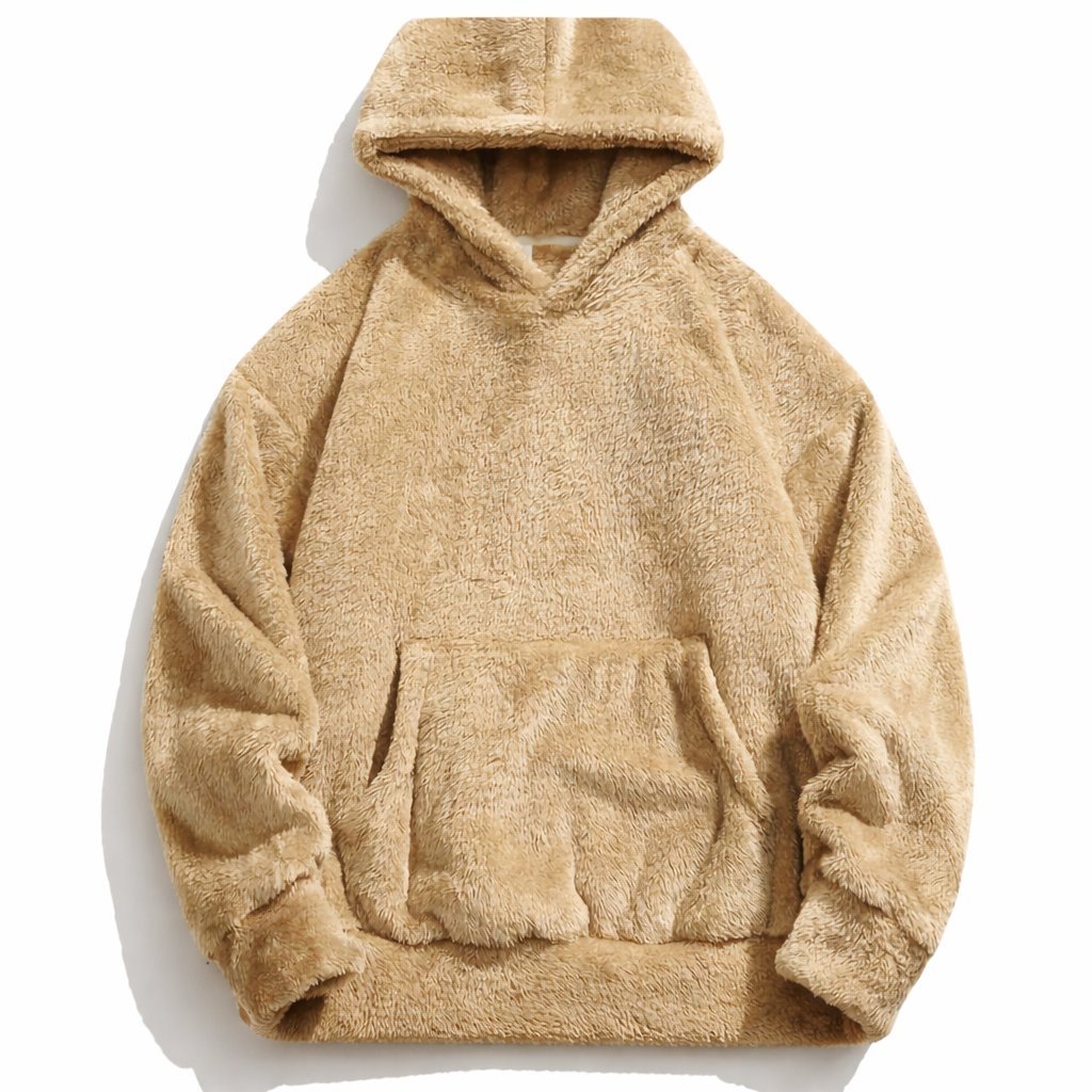 Hoodie Oversize en Fausse Fourrure Ultra Doux – Style Cozy & Tendance