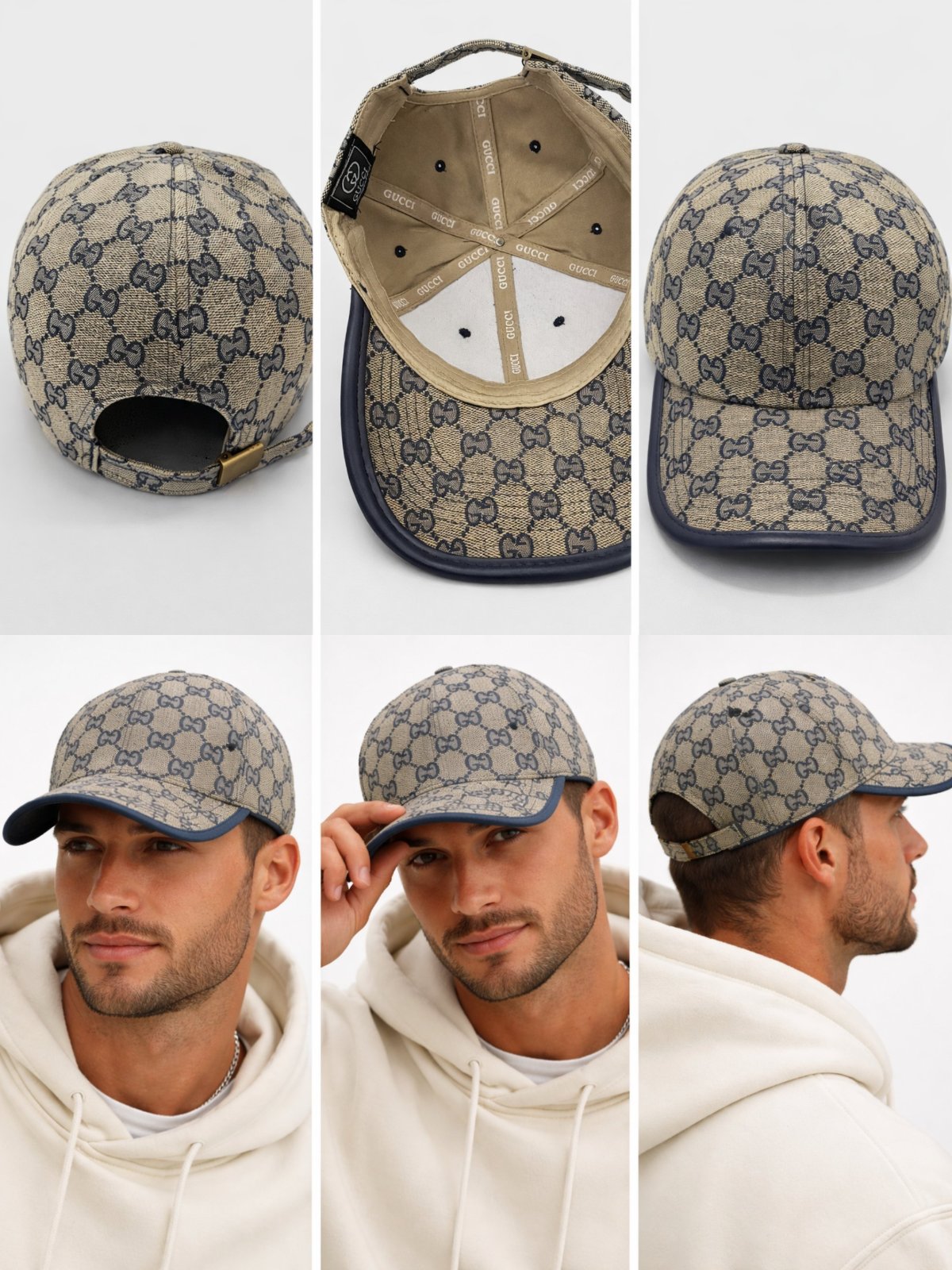 Casquette Gucci en toile monogramme