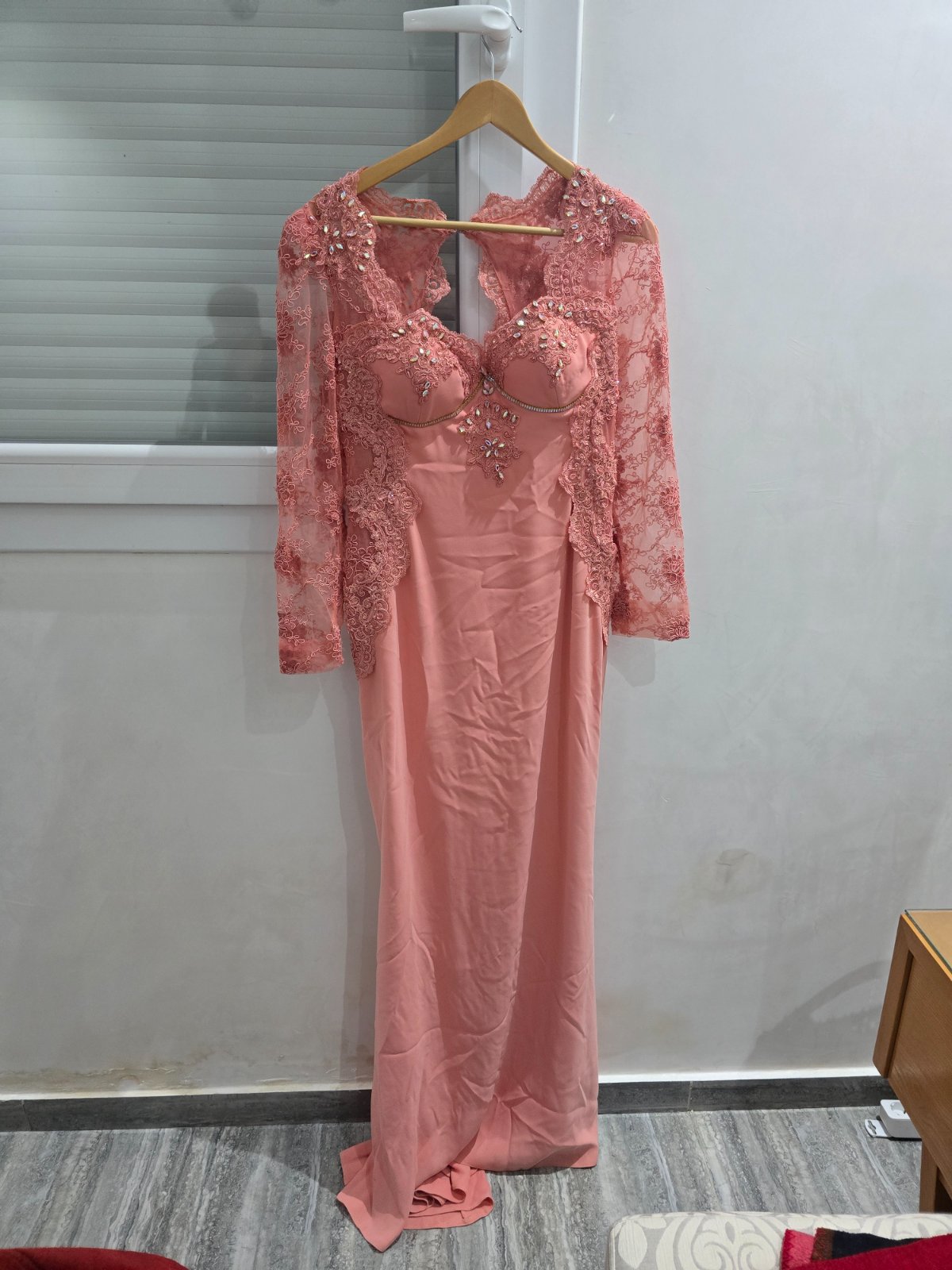 Robe soirée couleur saumon