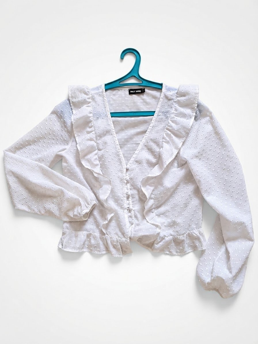 Blouse blanche Tally Weijl à volants