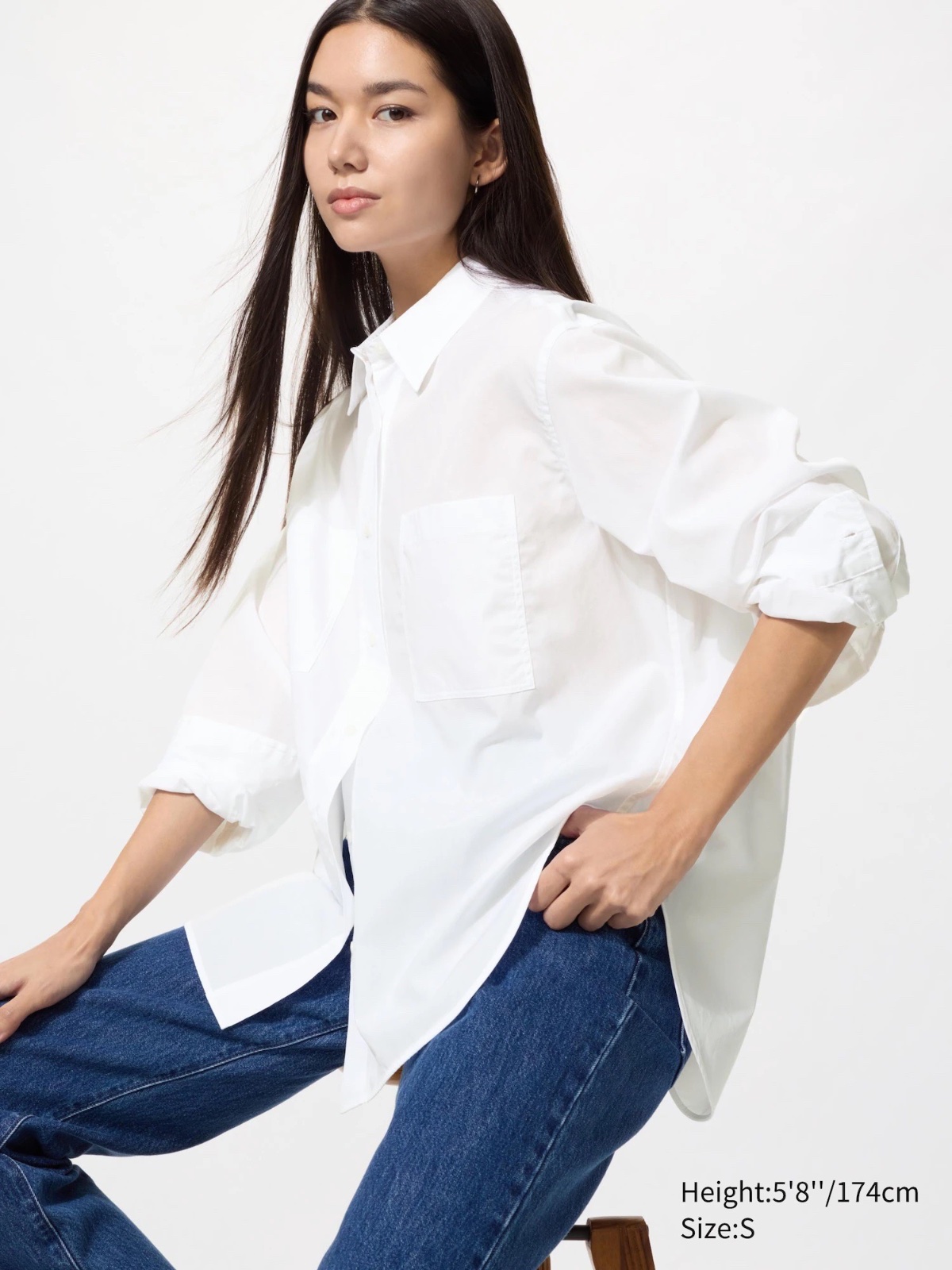 Chemise popline taille L oversize