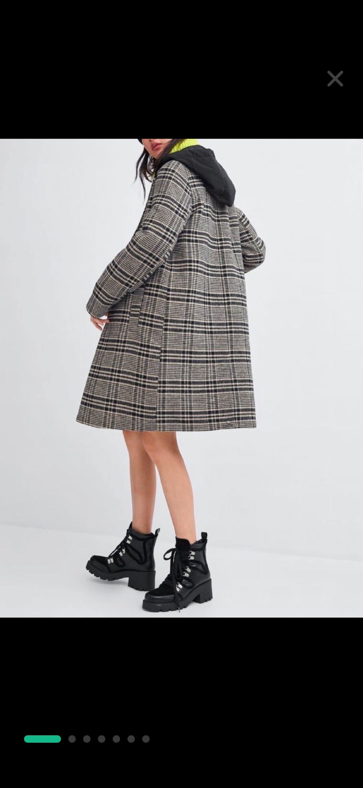 Manteau zara avec capuche taille m
