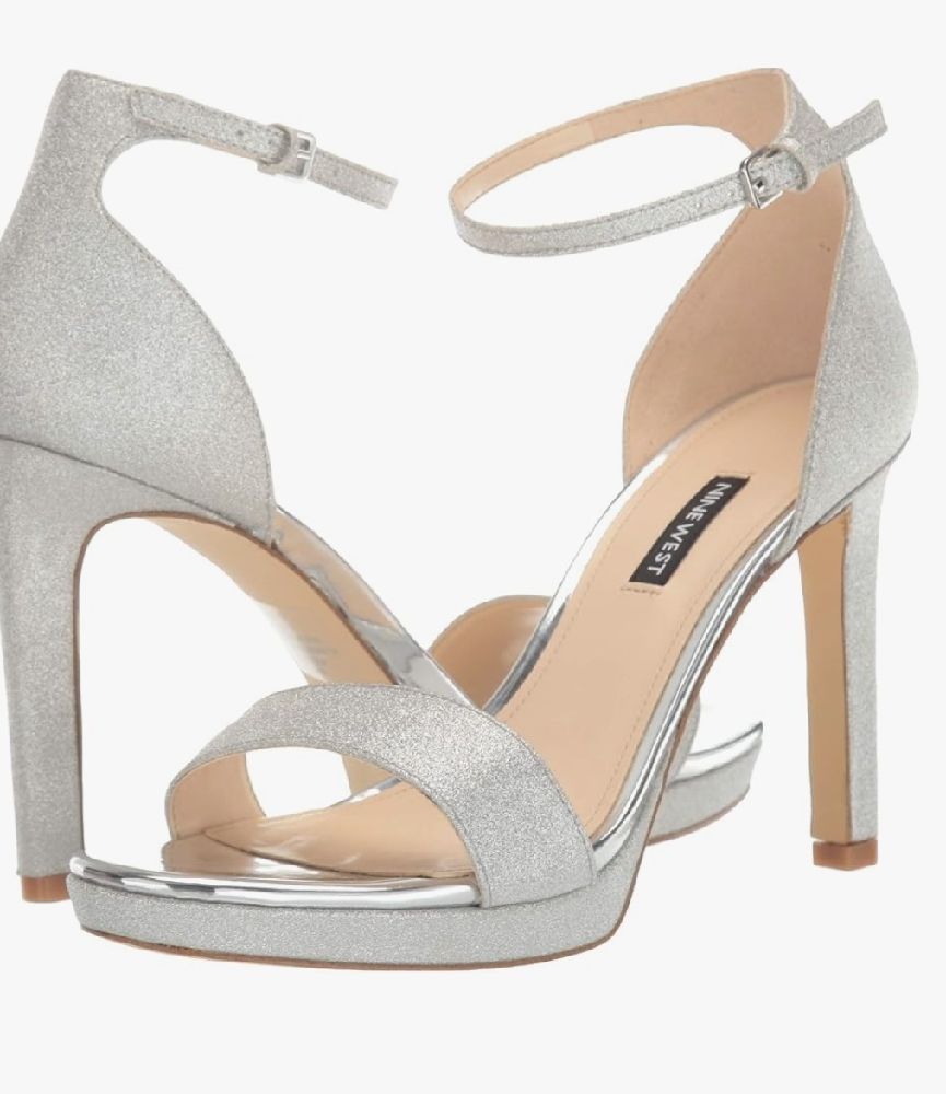 Sandal à talon argenté Nine west