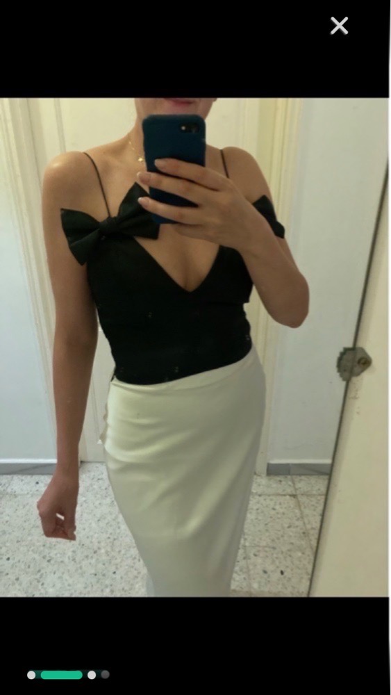 Top noir zara 