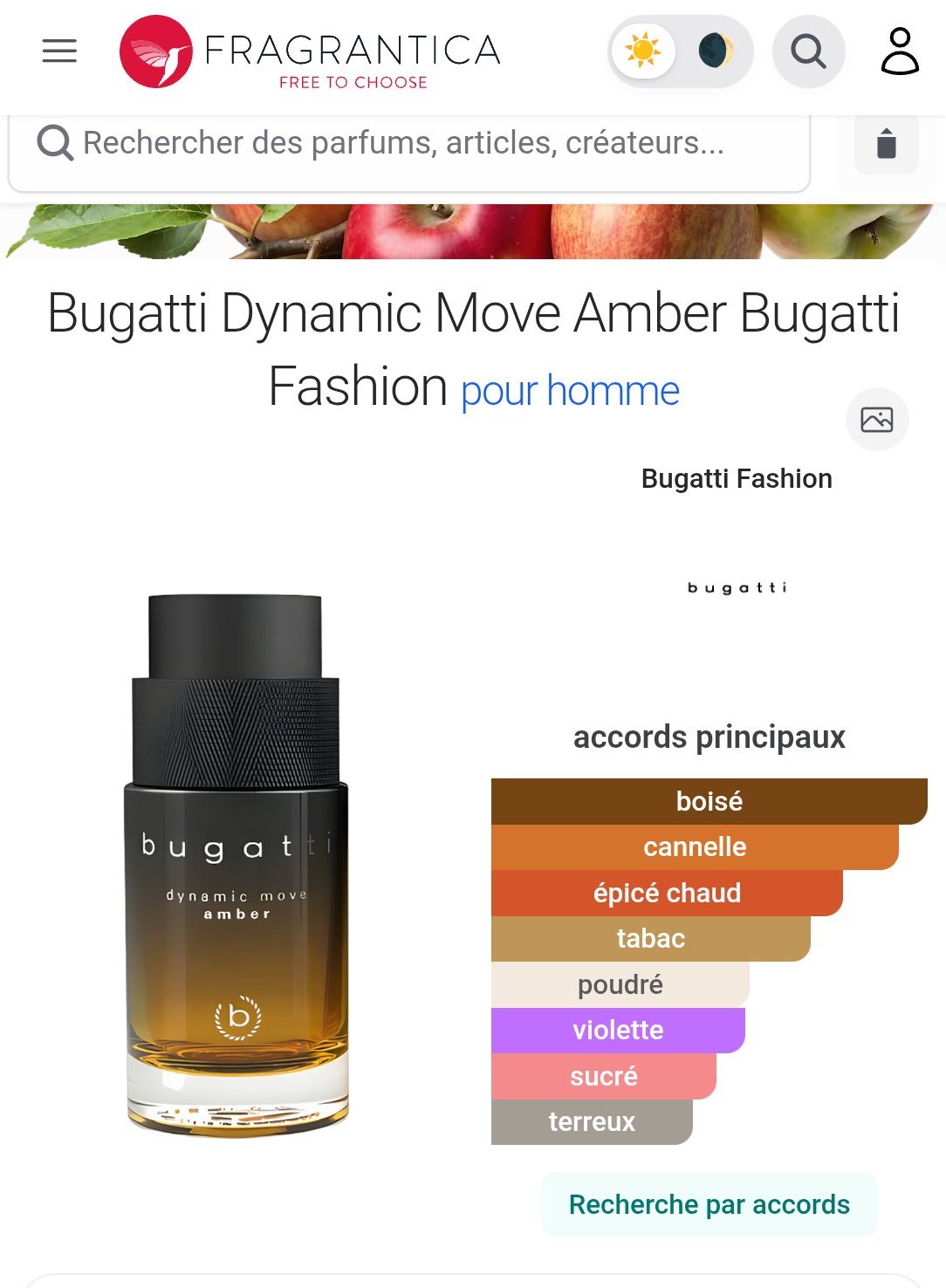 Bugatti Fashion Dynamic Move Amber or Black 100ml - sur commande