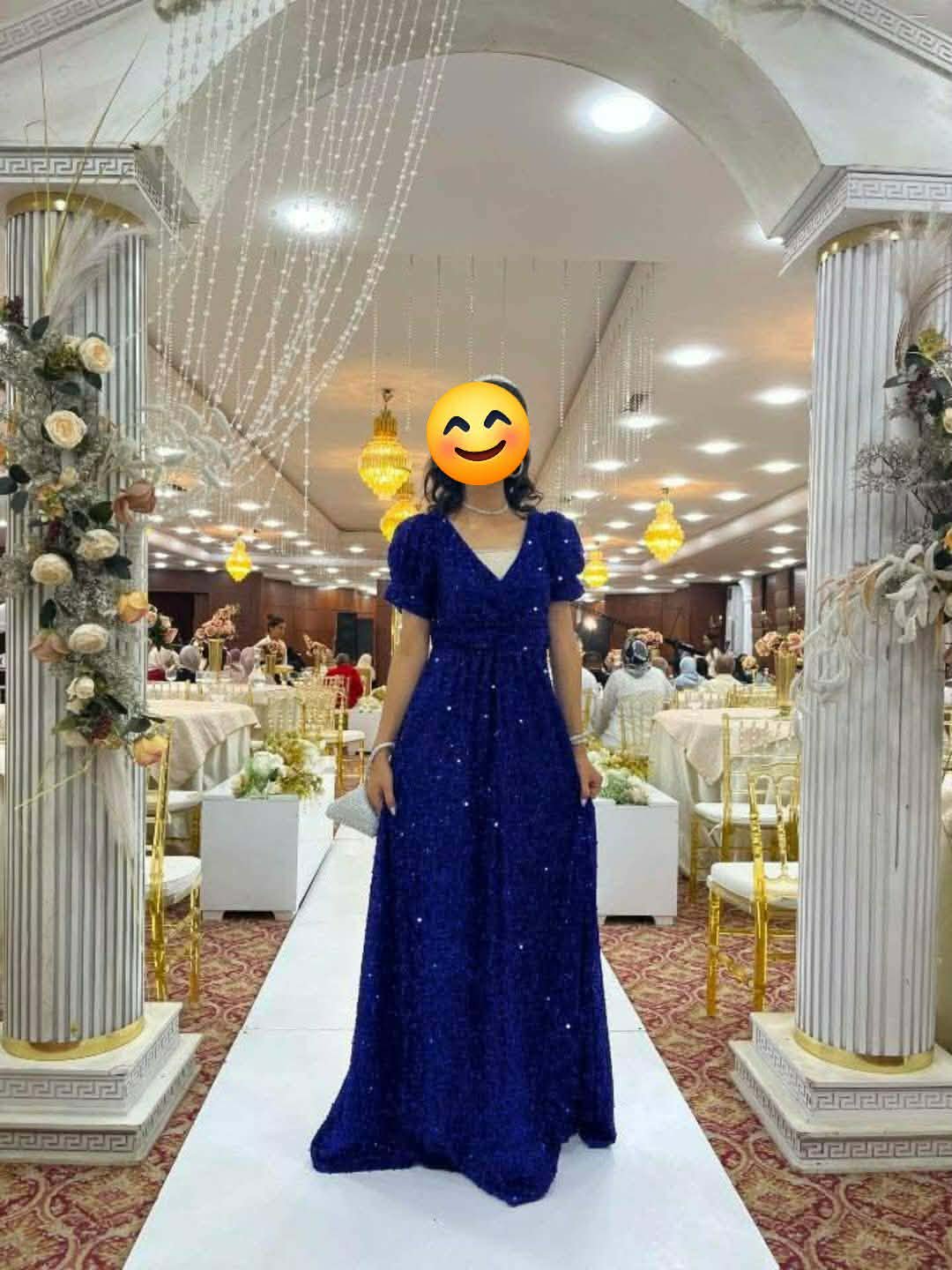 Robe soire bleu