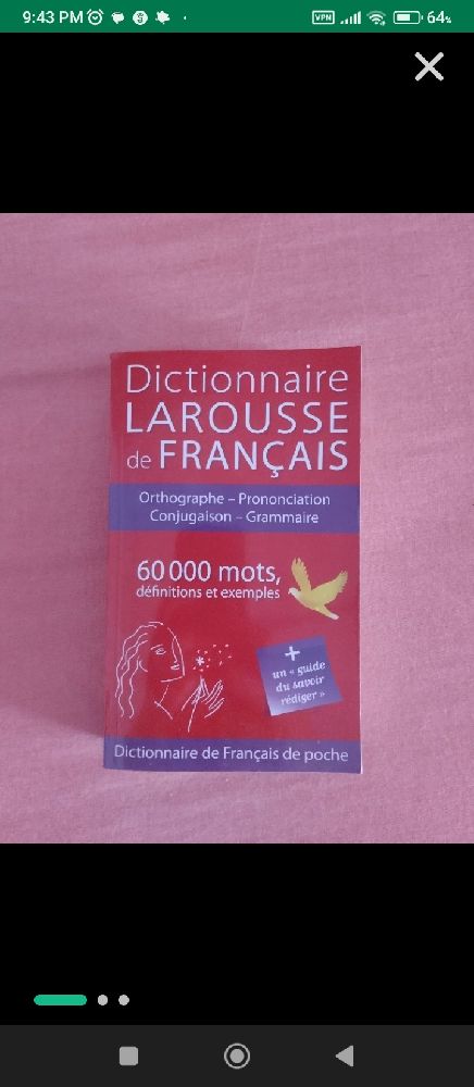 Pack 2 dictionnaires jamais utilisés prix raisonnable❤❤