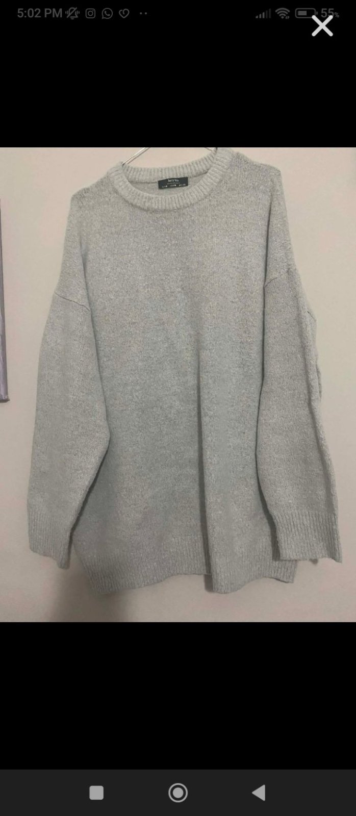 Pull gris bershka