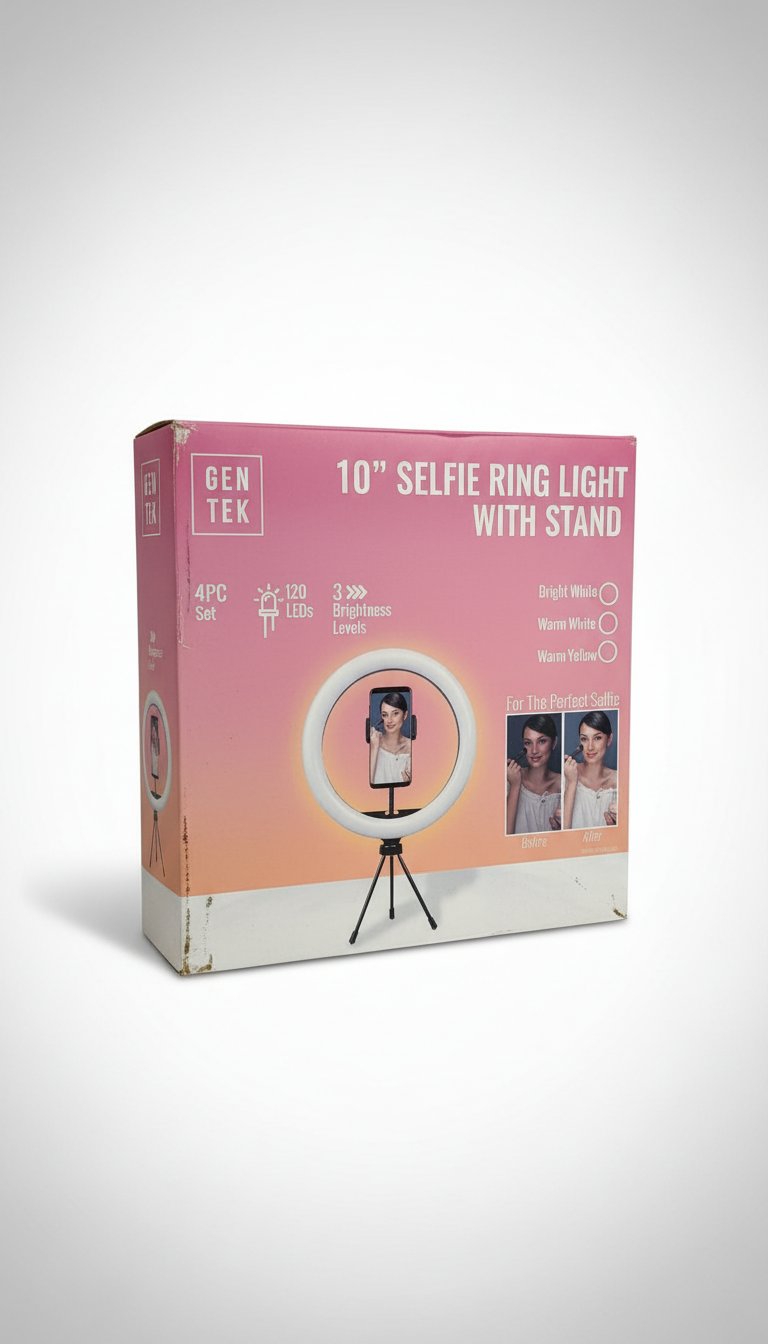 Selfie ring light with stand