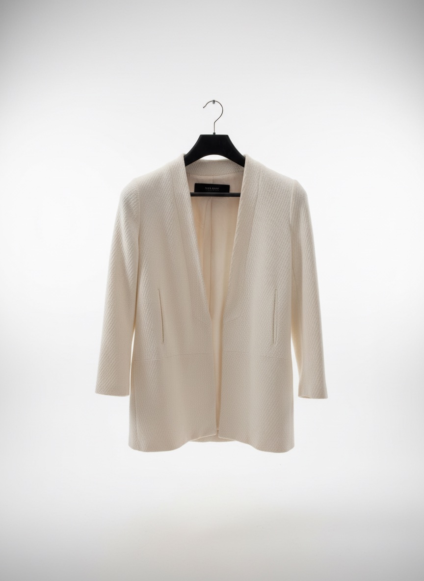 Veste Blazer Zara Basic – Blanc Cassé / Écru