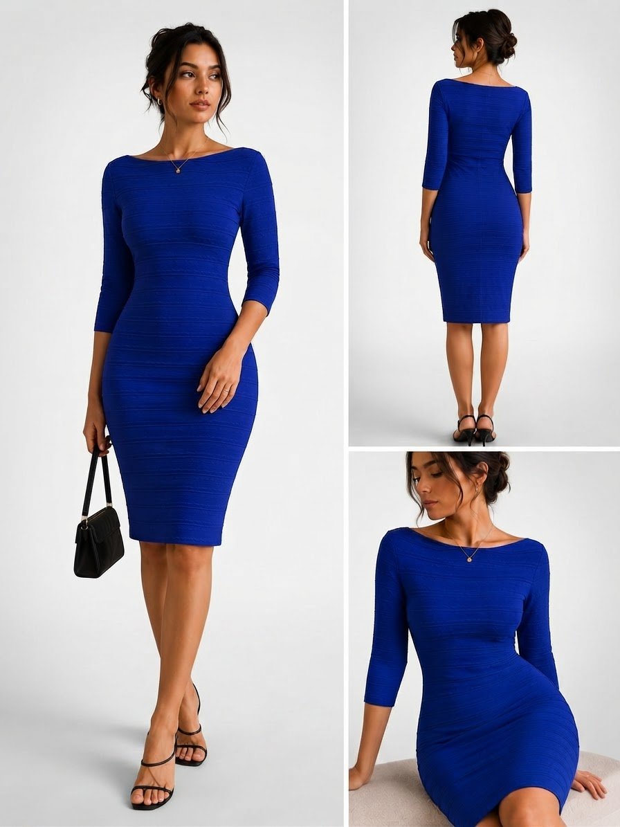 Jolie Robe Bleue Moulante Neuve 😍💙