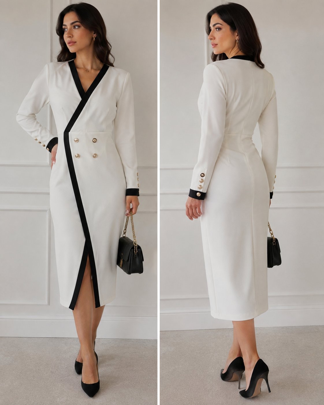 Robe Blanche Manches Longue très Classe 😍