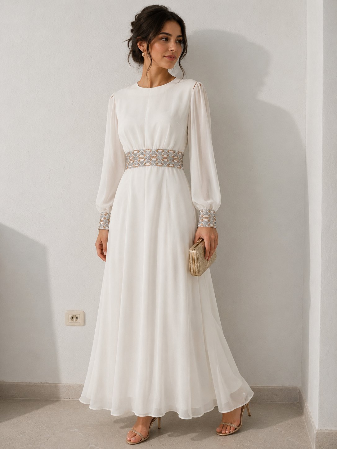 Robe blanche de soirée simple ✨️🤍