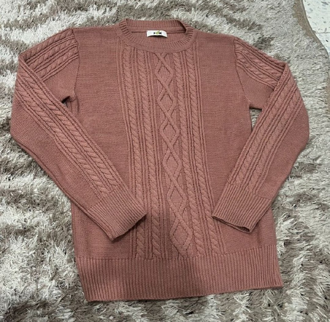 Pull rose en laine 