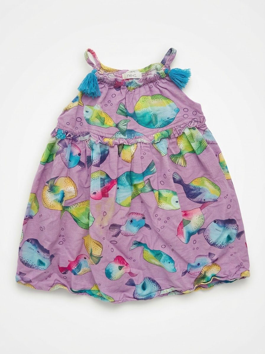 Robe bébé fille motif blow fish