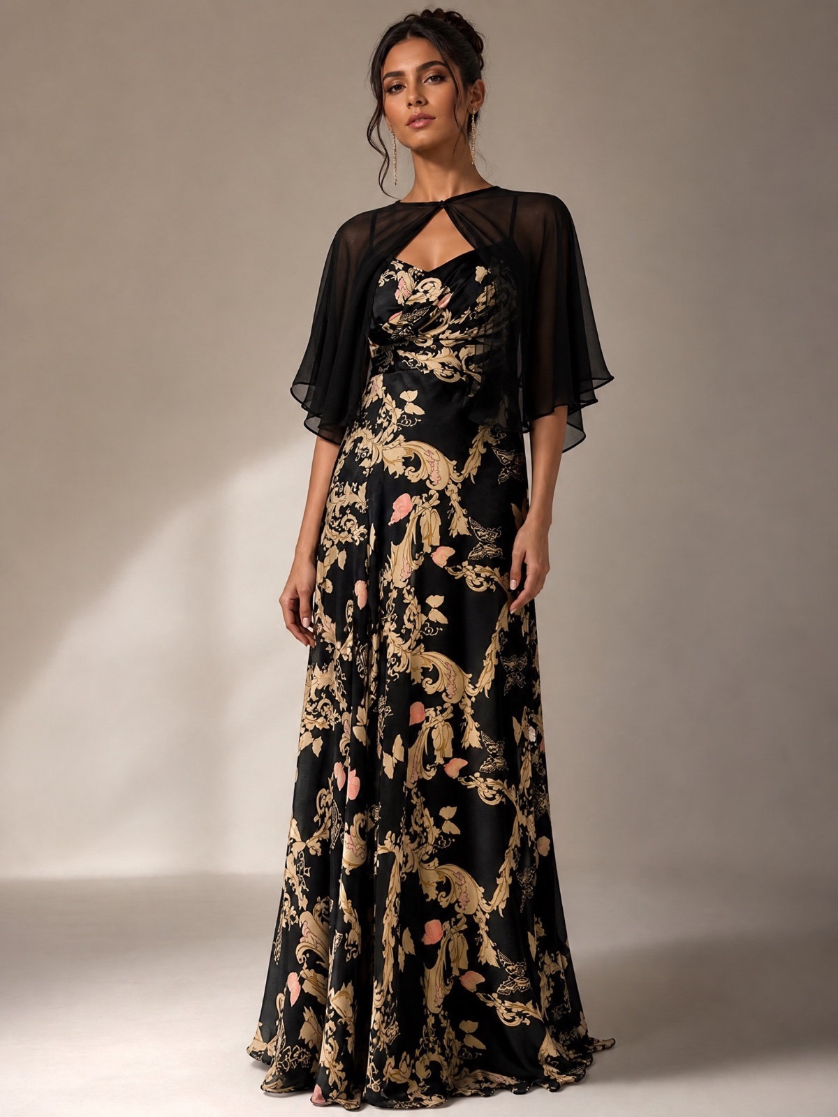 Robe soiree soie naturelle 