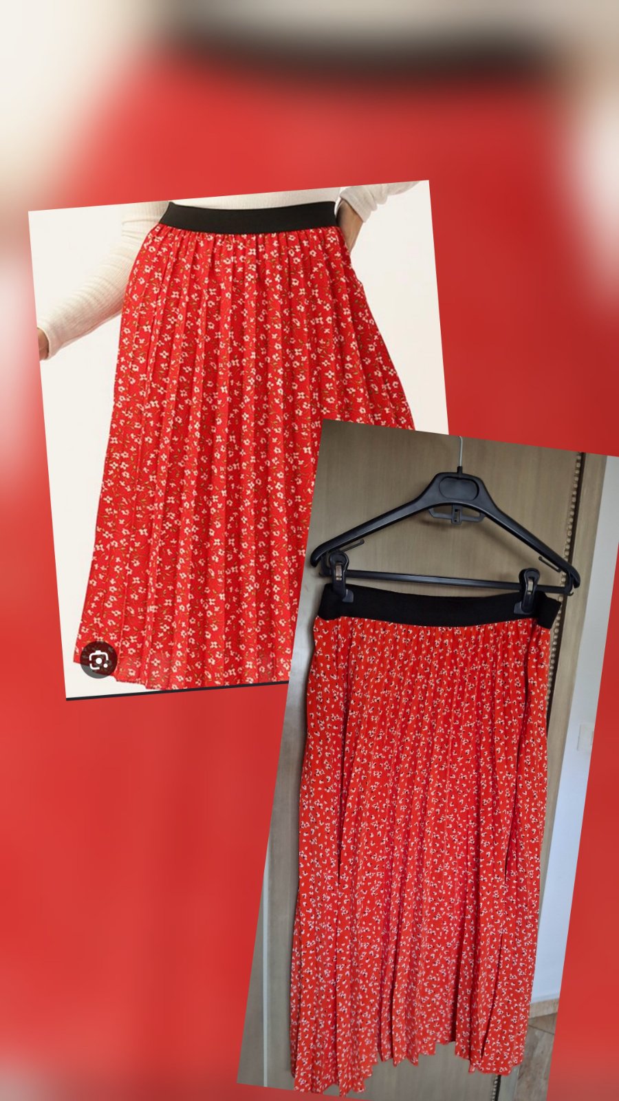 Jupe plissé tendance fleurie lefties 