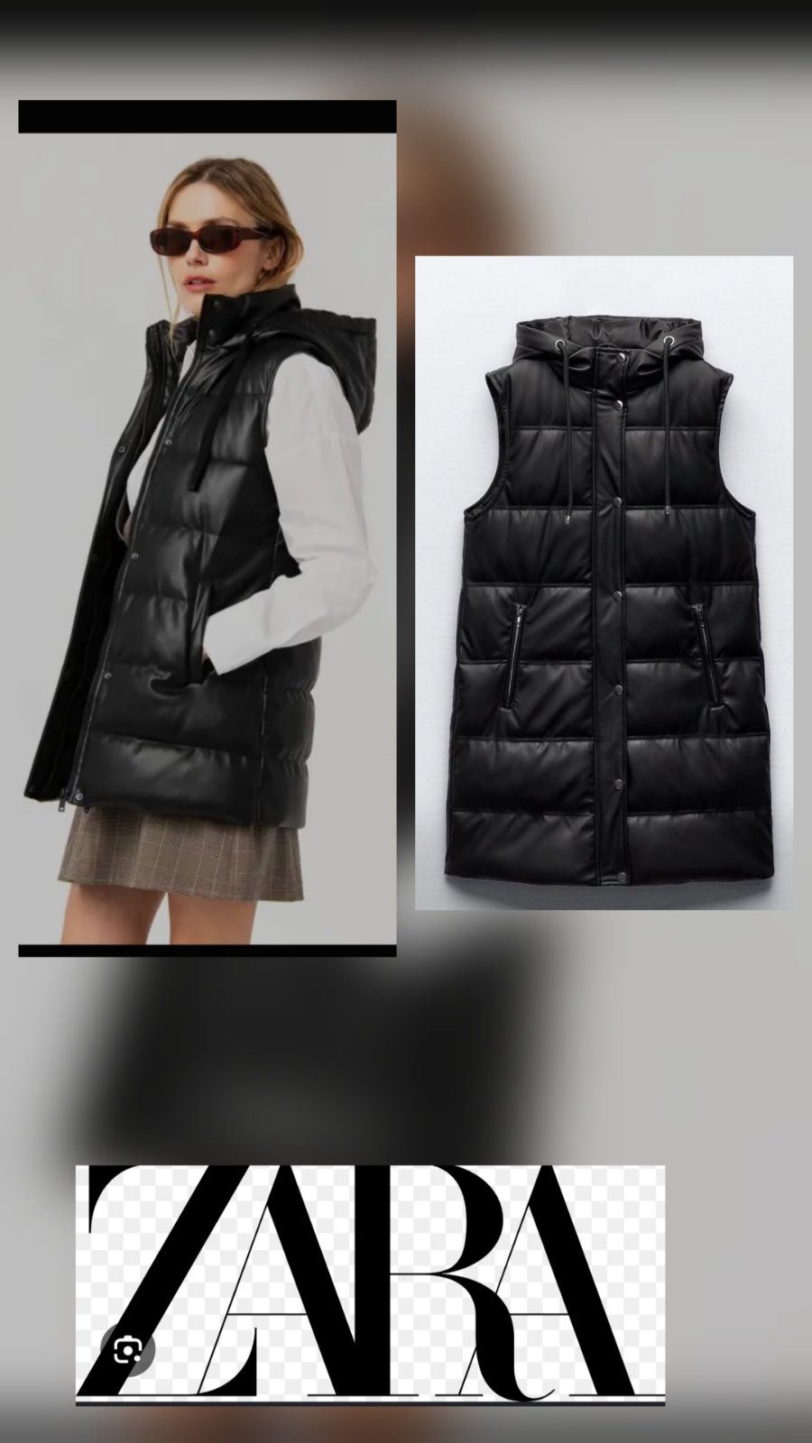 Veste sans manche zara 