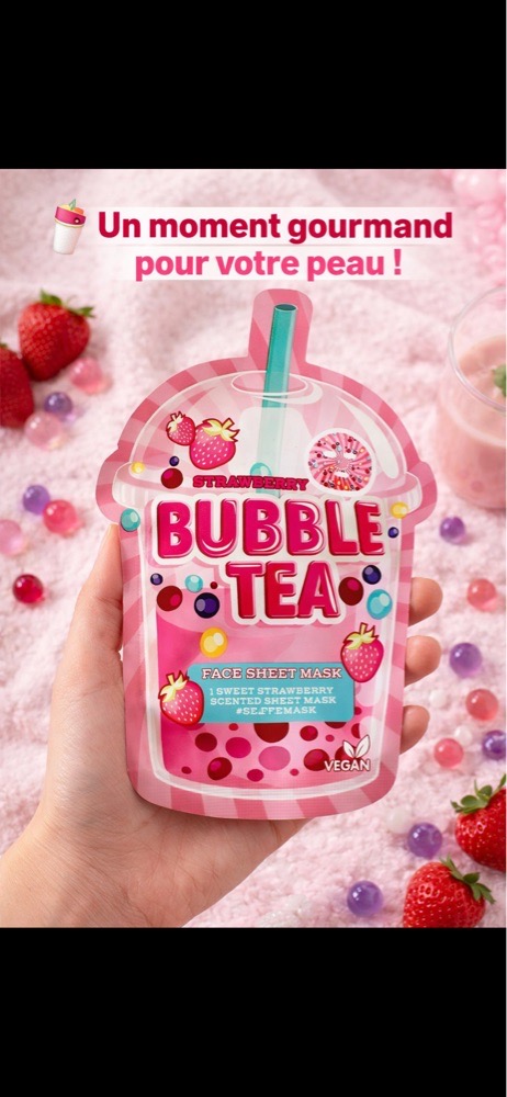 Masque Visage BUBBLE TEA 🎀🧋🍓