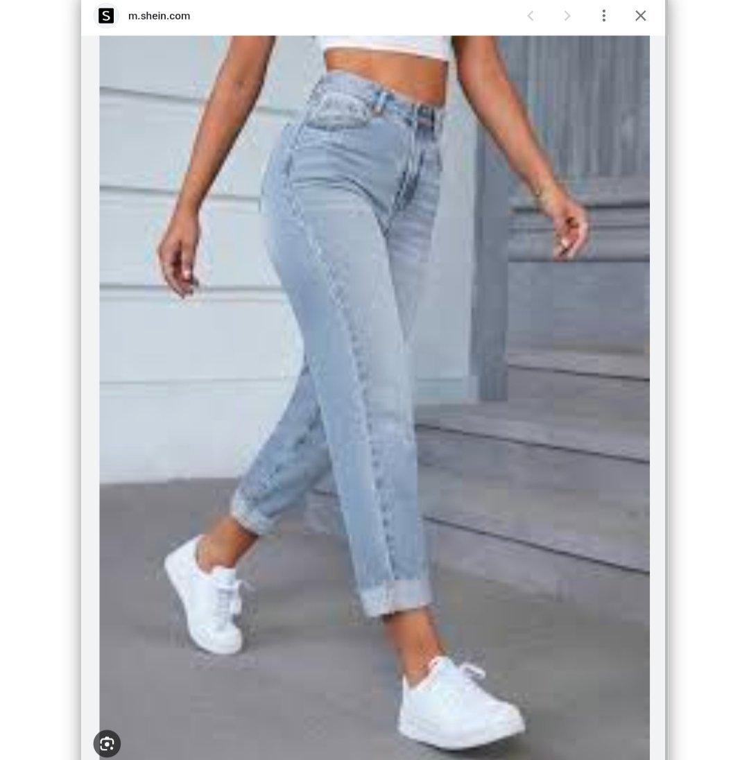 Pantalon djean avec plis au dessus de la cheville