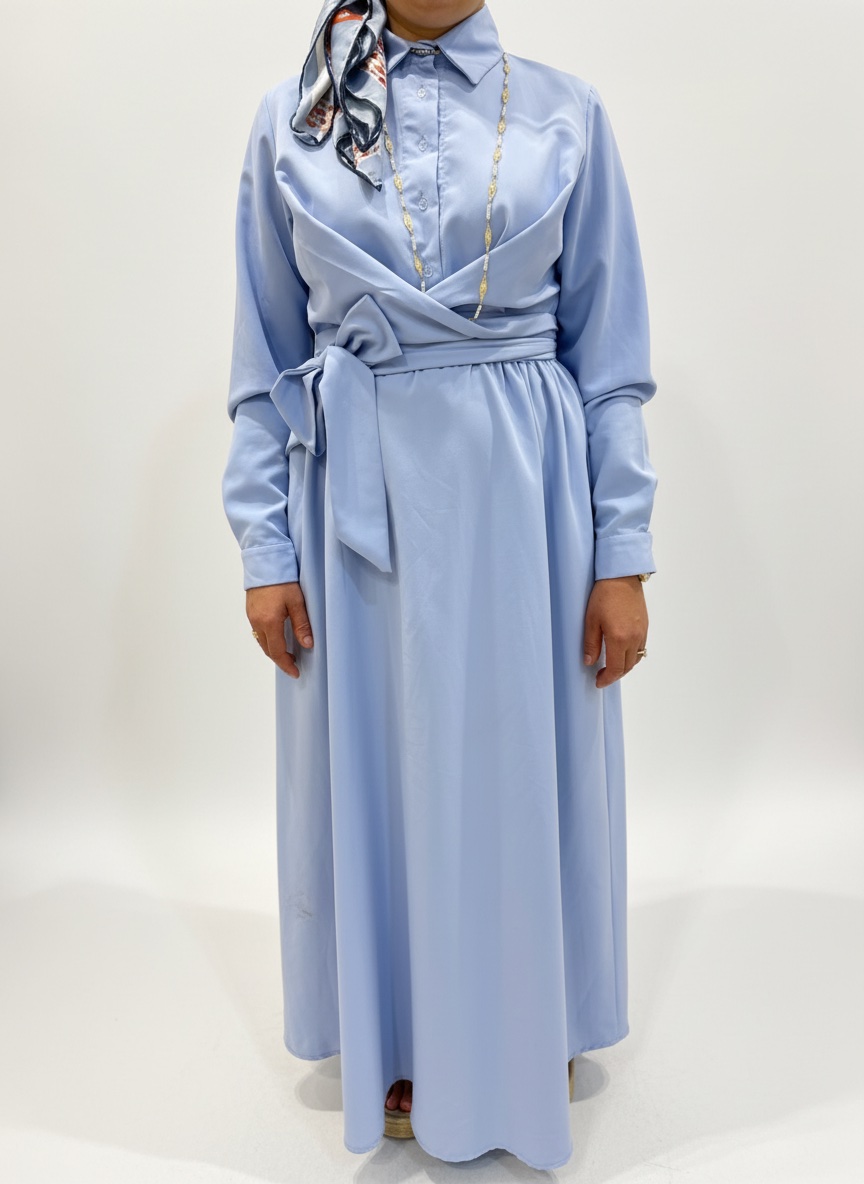 Robe longue avec noeud