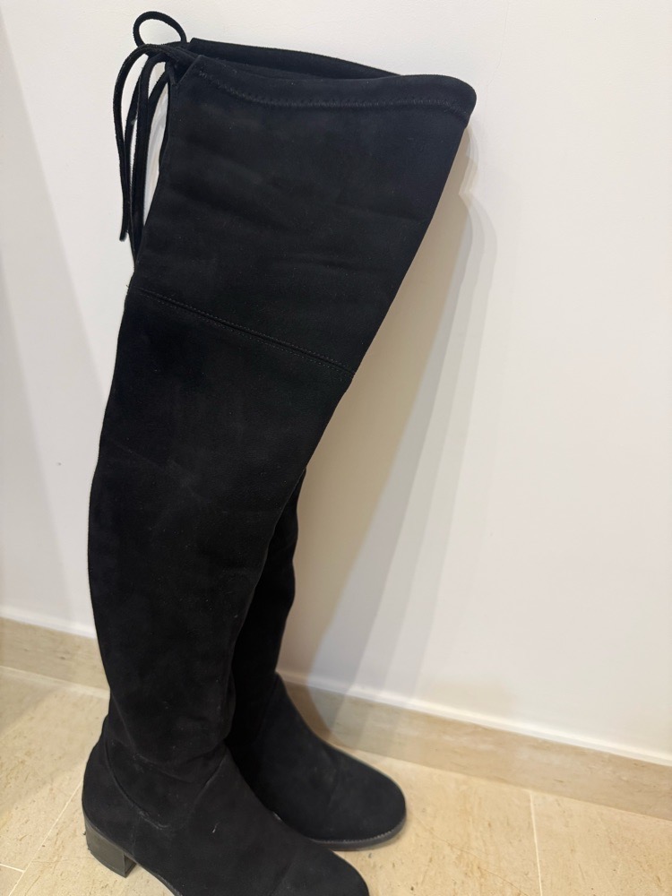Botte cuissarde femme daim  noir