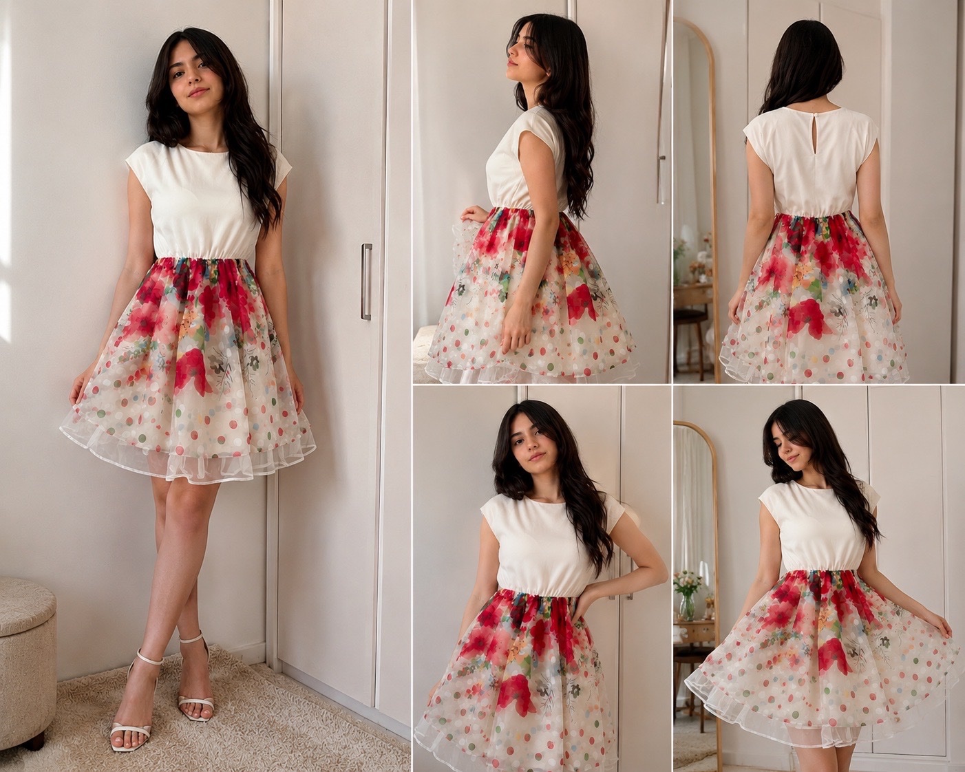Robe fleurie courte 