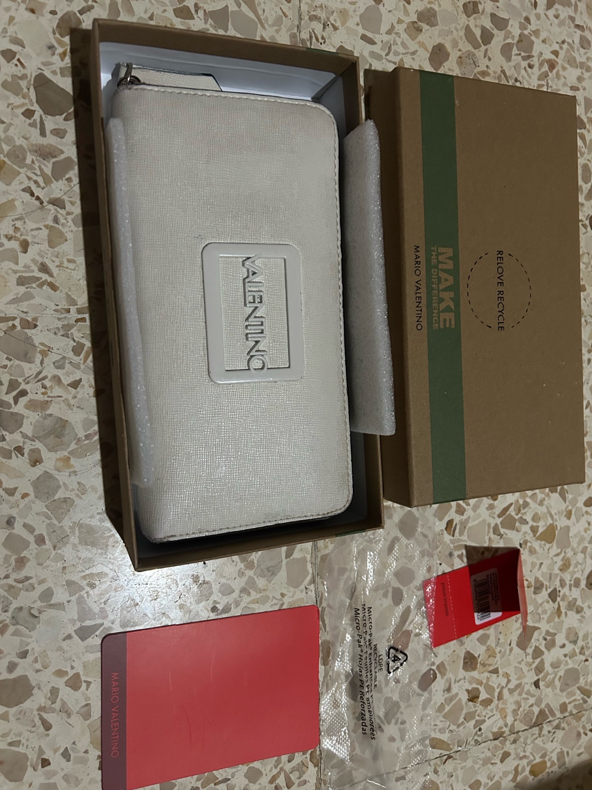 Portefeuille valentino blanc Promo