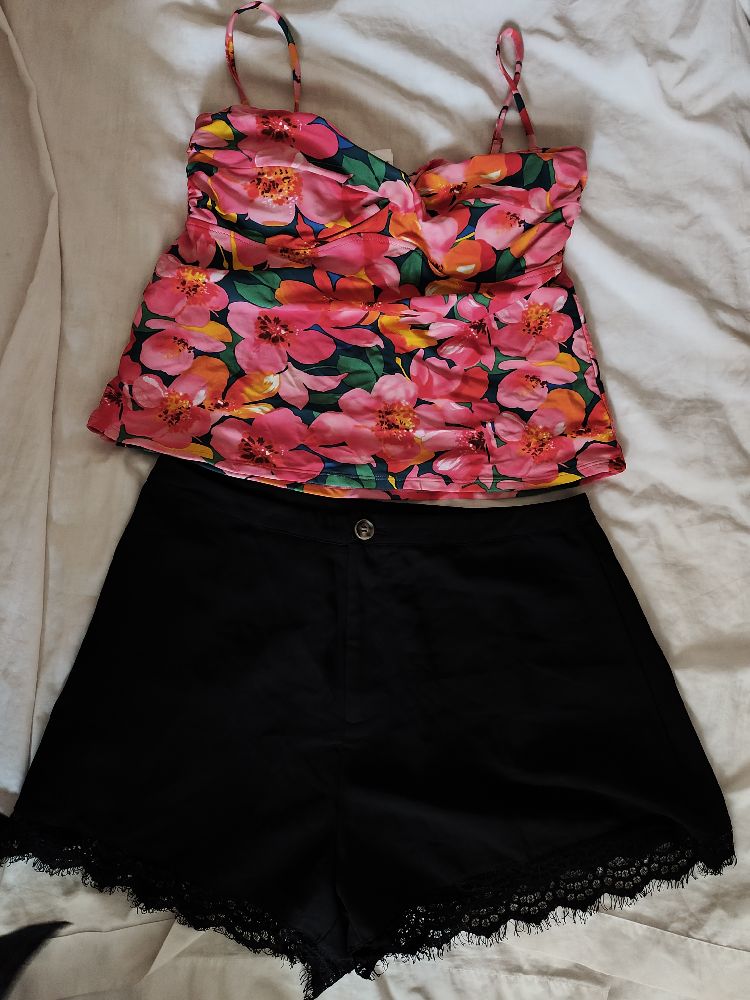 Top plus short en tissu  shein elbess 38.40.42