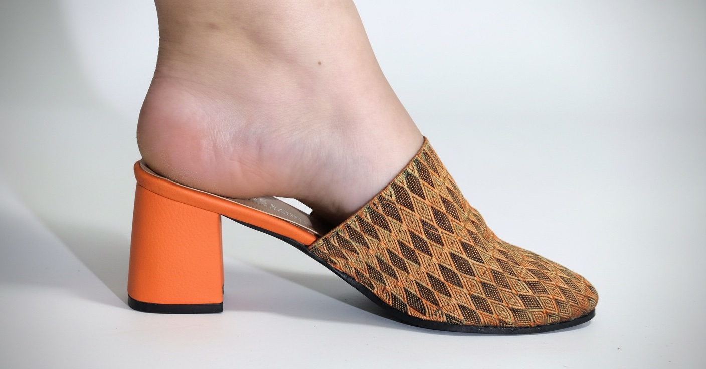 Mule orange stylée 