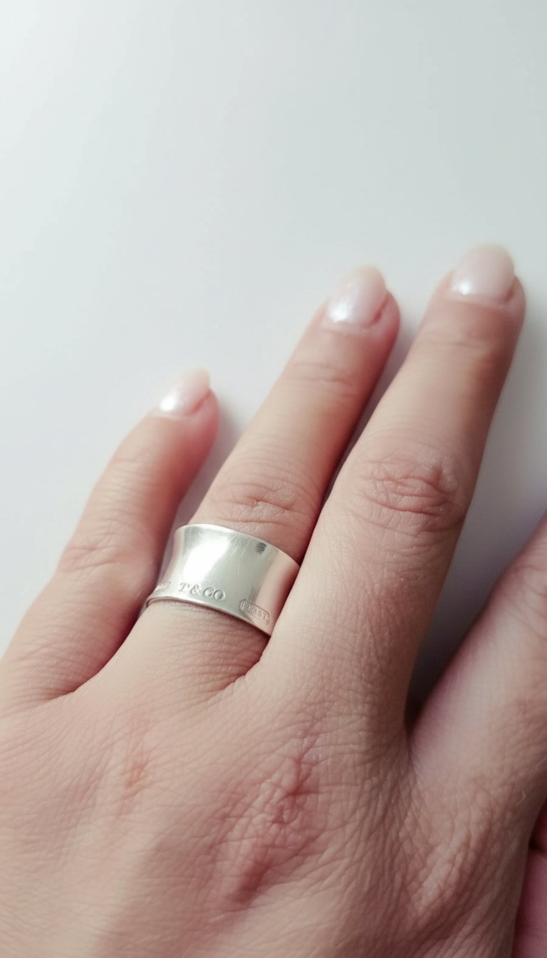 Tiffany & Co. 1837 Wide Concave Sterling Silver Ring