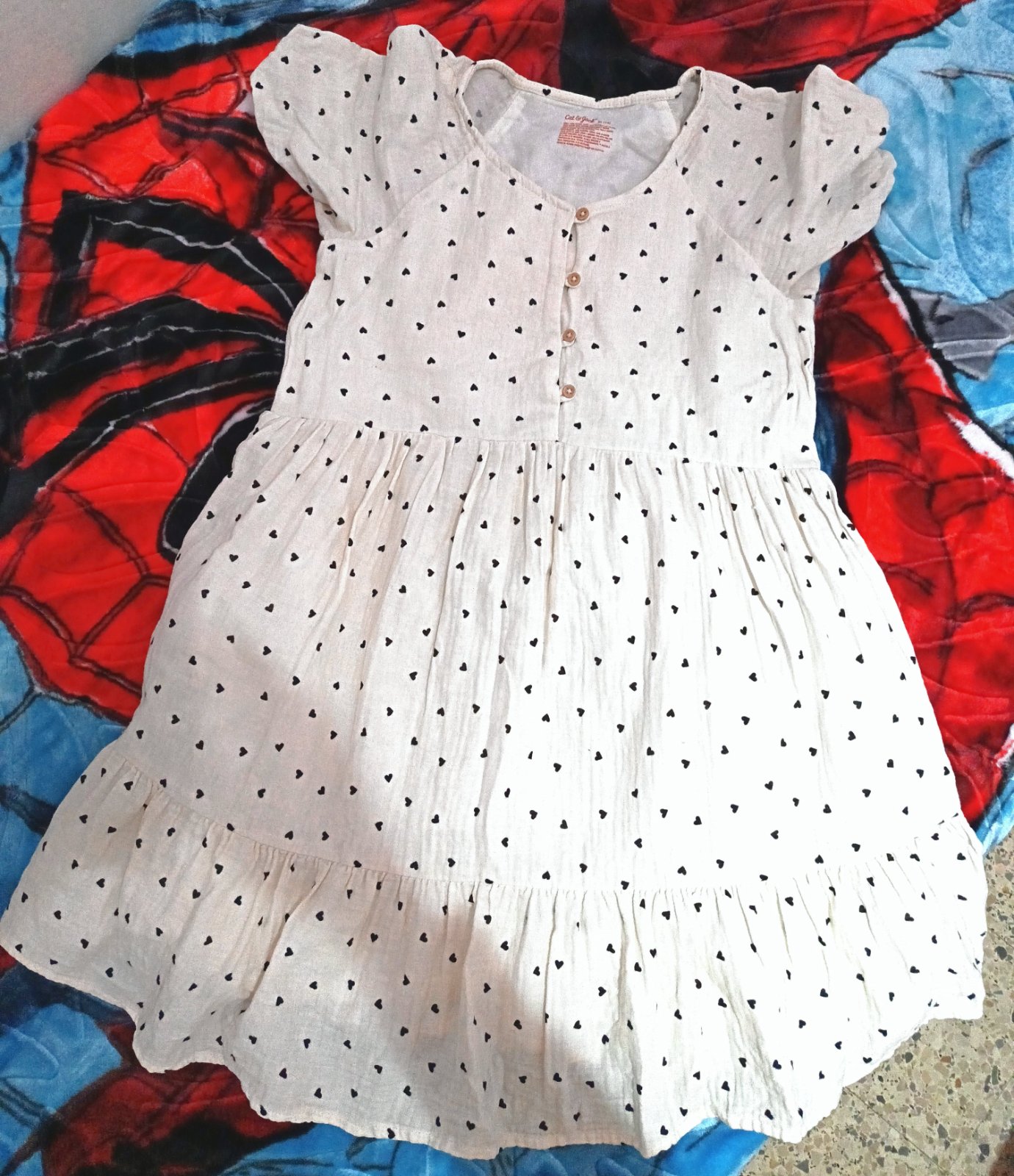 Robe petits coeurs noirs