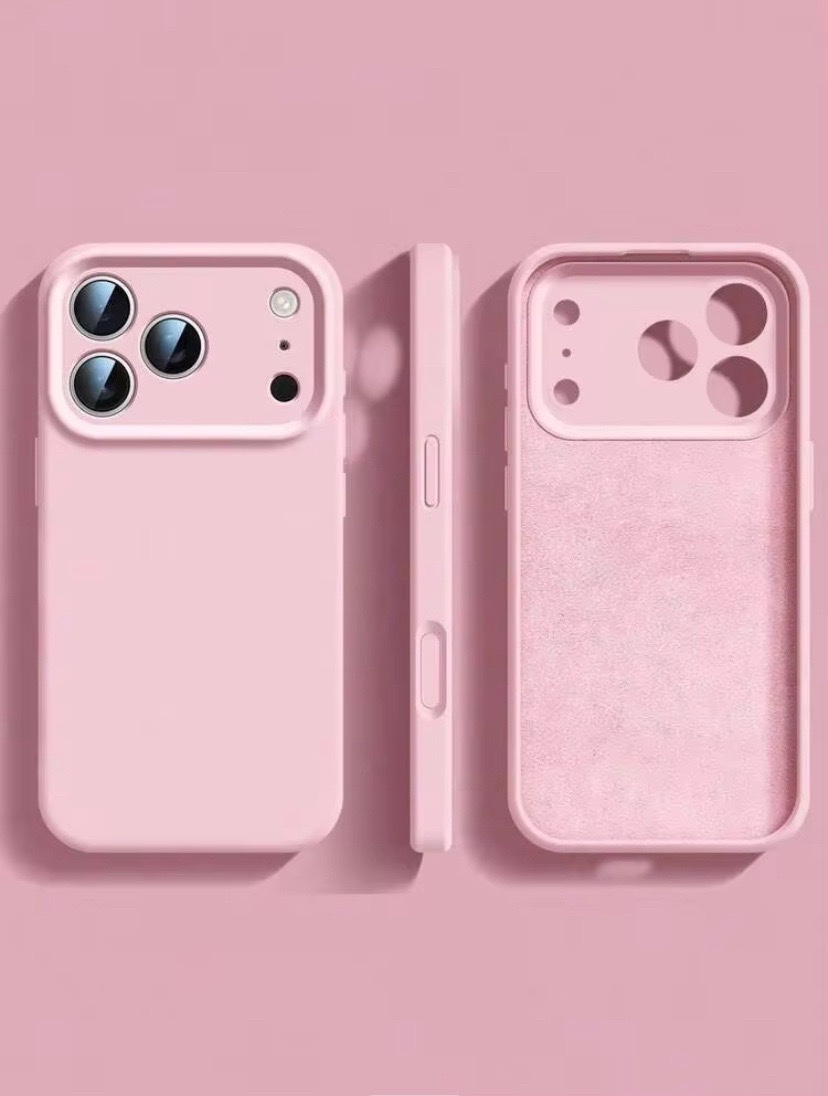 Étui de téléphone en silicone rose iphone 17