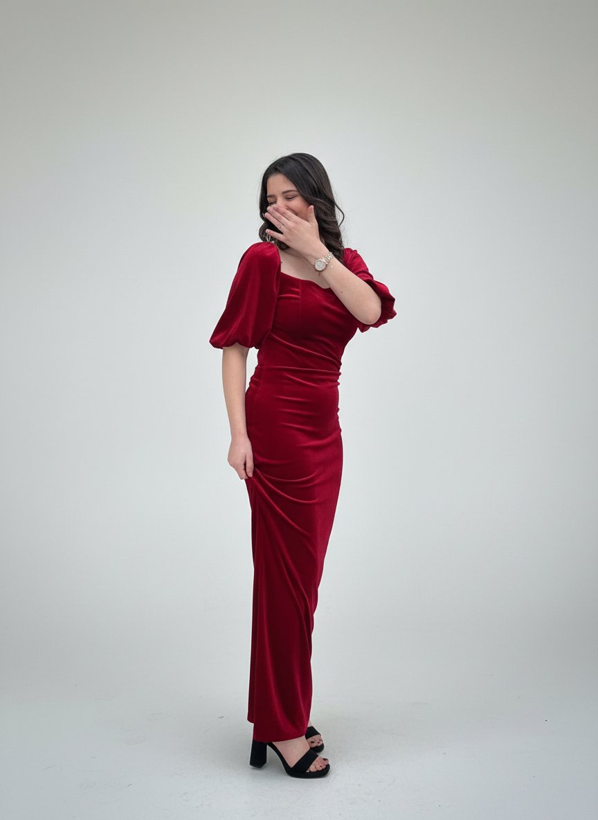 Robe tissu veloure