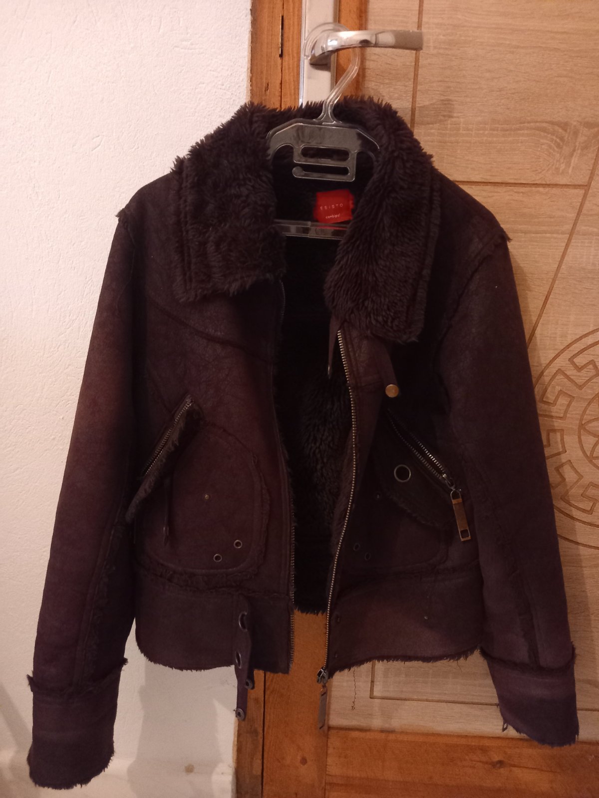Veste mi-saison double face en marron