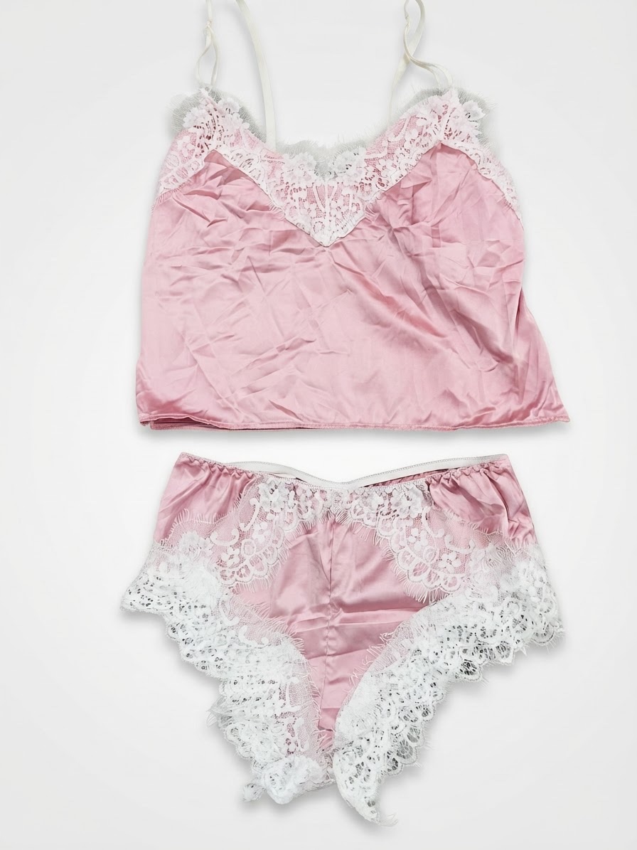 Ensemble de pyjama deux pièces pour femme rose