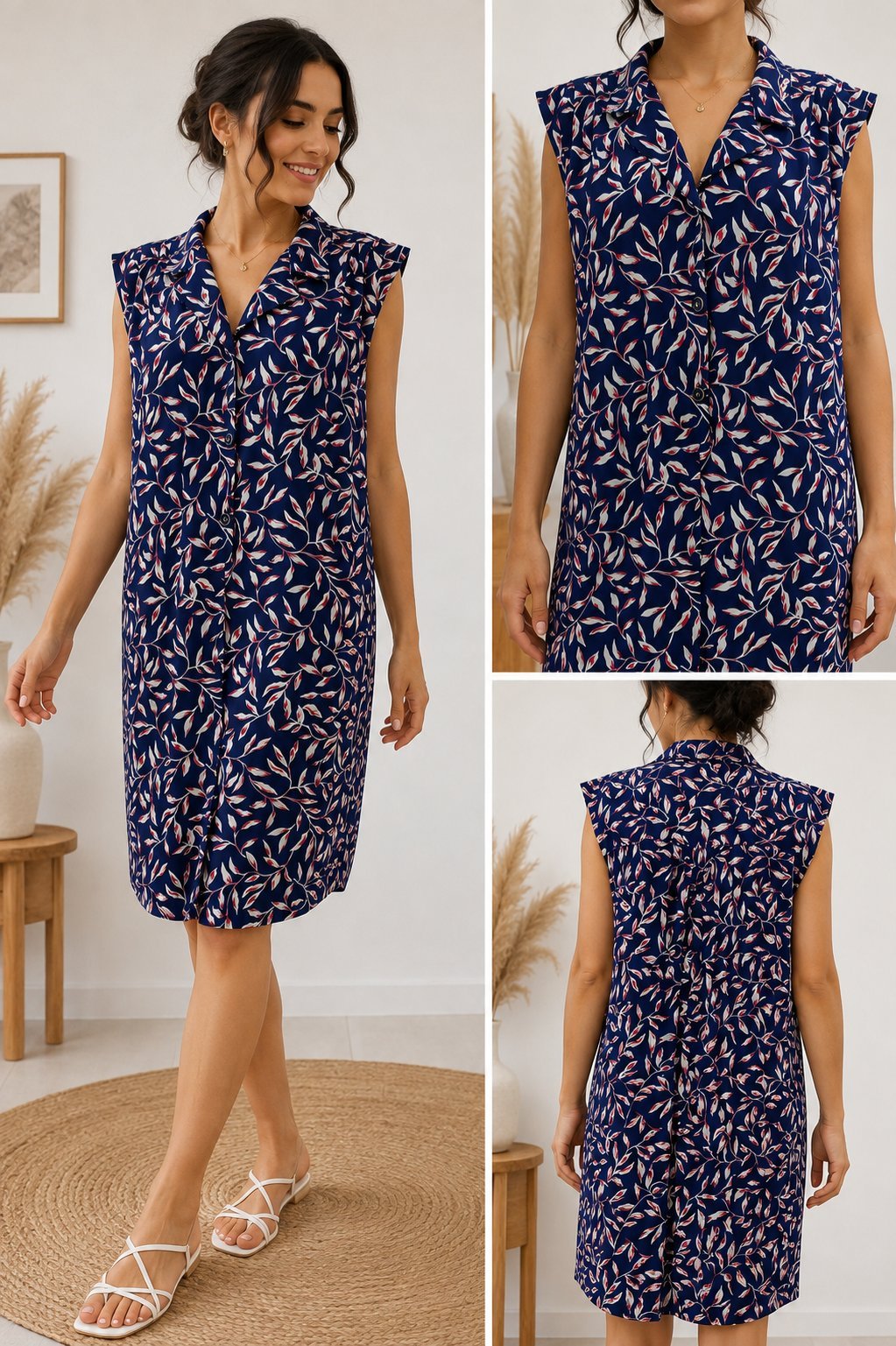 Robe chemise imprimée femme 
