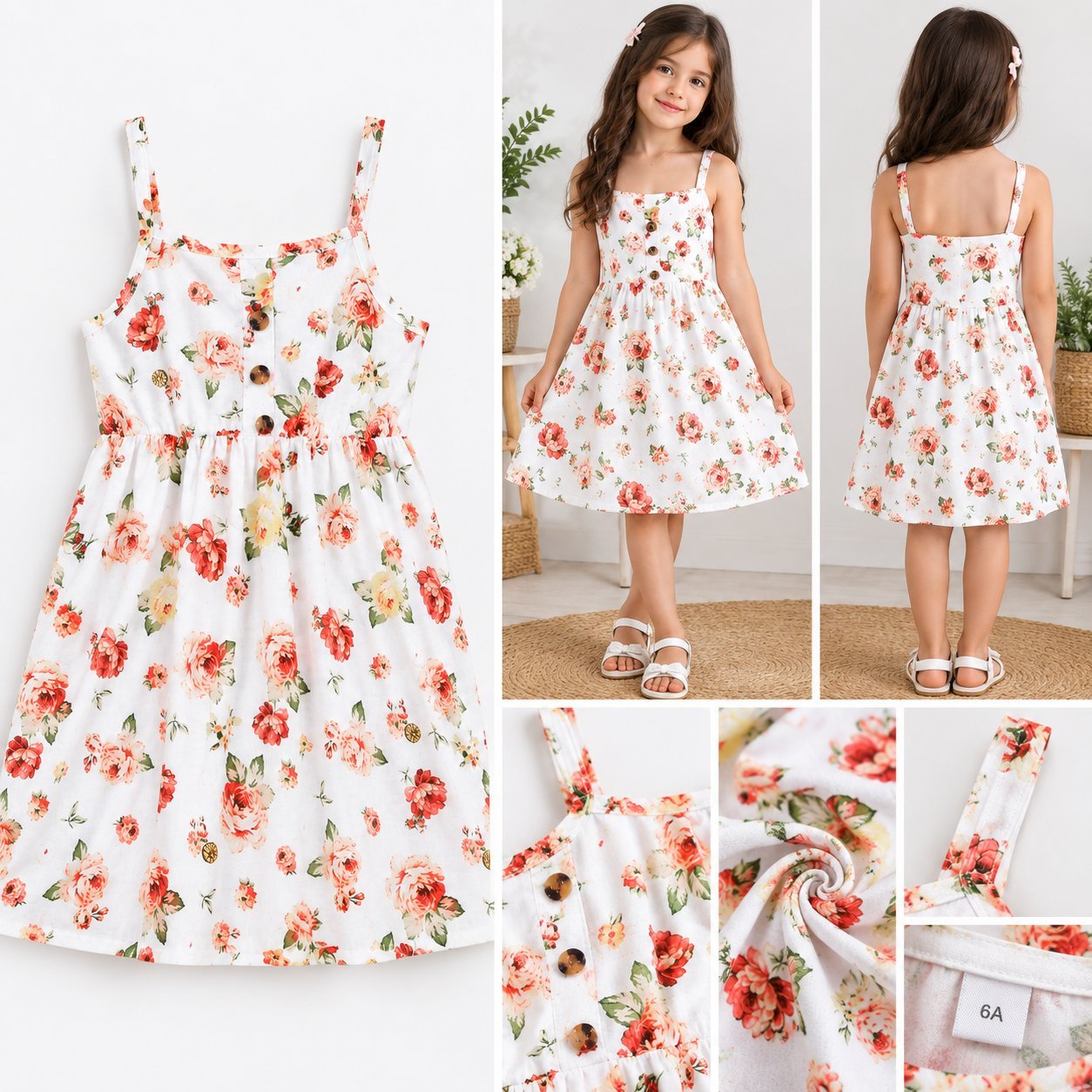 Robe blanche imprimé floral🏵️