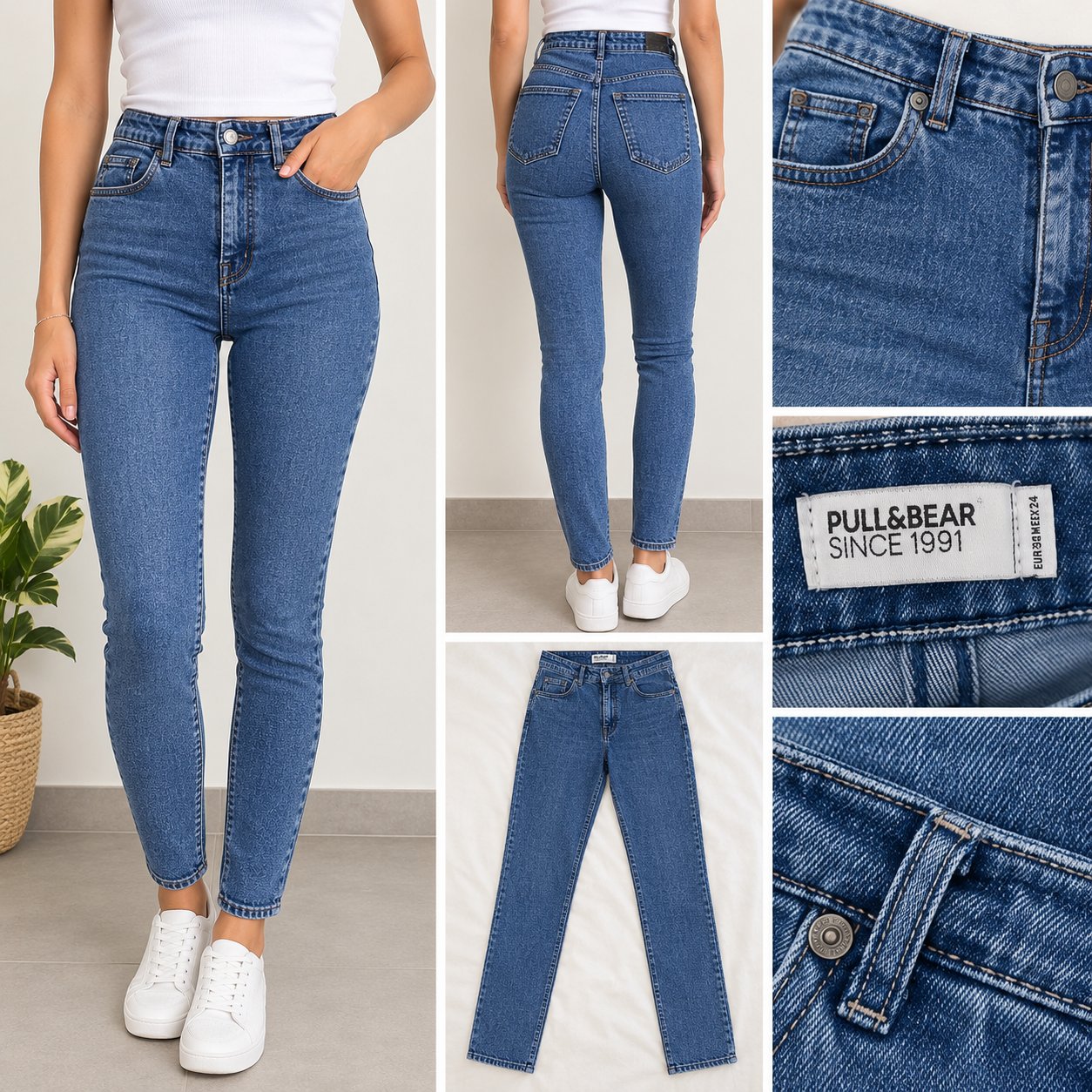 Jean en denim bleu clair 